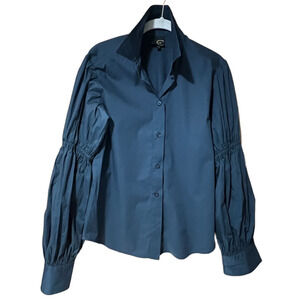 JUST CAVALLI - Navy Blue Women Designer Top/Shirt - Size EU44 /US8 M